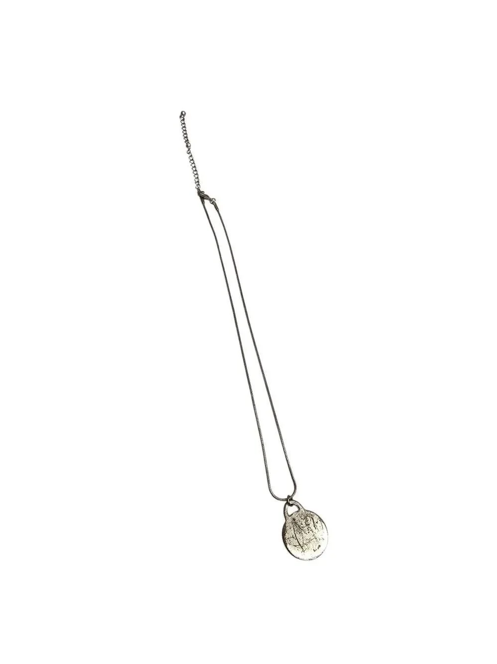 Silver Tone J Pendant Necklace